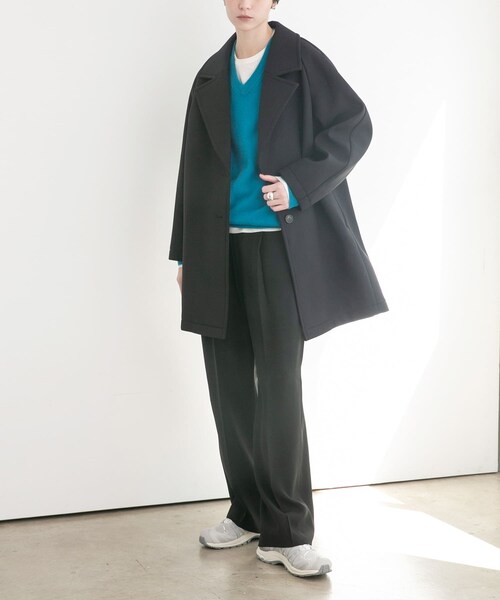 URBAN RESEARCH（アーバンリサーチ）の「ボンディングチェスターコート（チェスターコート・レディース・CHARCOAL/BLACK・FREE）」の10枚目の写真