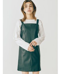 EVRIS | レザーライクジャンスカ(ワンピース)