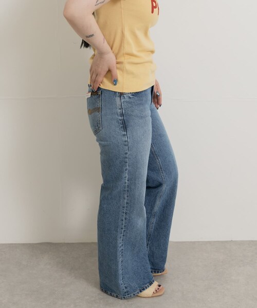 THE GOODLAND MARKET（ザグッドランドマーケット）の「NUDIE JEANS　Wide Heidi 496（デニムパンツ・レディース・WTreasure・26/27/28）」の6枚目の写真