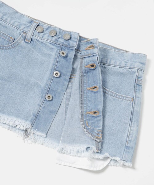 URBAN RESEARCH（アーバンリサーチ）の「CURRENTAGE　DENIM DESIGN SKIRT（デニムスカート・レディース・ホワイト/サックスブルー・FREE）」の7枚目の写真