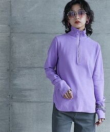 GEVS. | 大きいサイズハーフジップハイネックカットソーGEVS.(Tシャツ/カットソー)