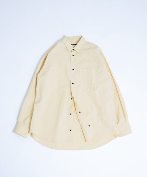 EKAL（エカル）の「『UR TECH』ナイロンタッサーロングスリーブシャツ（シャツ/ブラウス・メンズ・レイクサンリーフ/イエロー/ネイビー/グラファイト/レイクブルー・M/L/XL）」の5枚目の写真