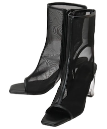 MERCURYDUO | オープントゥメッシュブーツ(ブーツ)