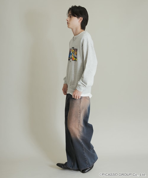 SENSE OF PLACE by URBAN RESEARCH(センスオブプレイスバイアーバンリサーチ)の「PICASSO スキッパースウェット(スウェット・メンズ・BLACK/GRAY/MINT・M/L)」の19枚目の写真