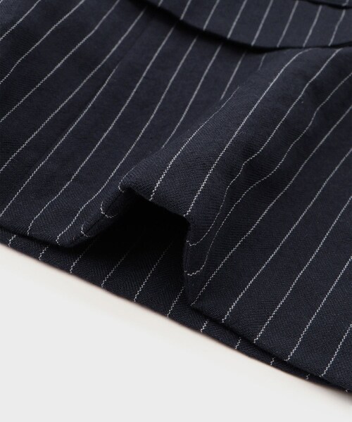 ROPE'（ロペ）の「【drawell（ドロウェル）】STRIPE PEAK LAPEL JK｜ジャケット（テーラードジャケット・レディース・ライトグレー/ネイビー・F）」の9枚目の写真