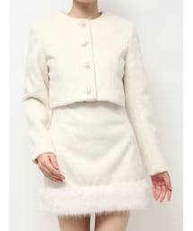 RESEXXY | ノーカラーショートジャケット【セットアップ着用可能】(ノーカラージャケット)