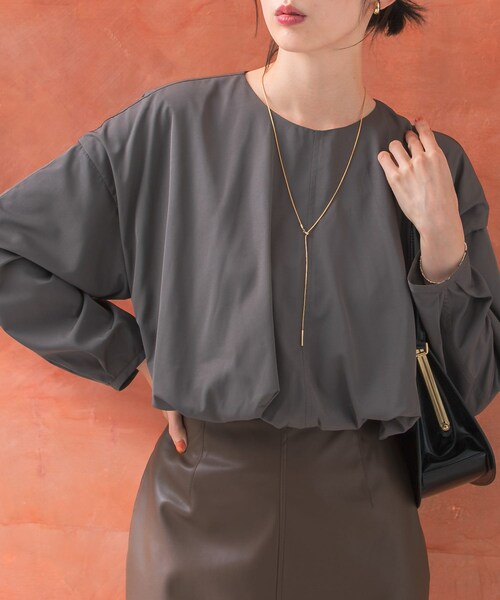 URBAN RESEARCH ROSSO（アーバンリサーチロッソ）の「クロップドバルーンブラウス（シャツ/ブラウス・レディース・ivory/orange/charcoal・FREE）」の12枚目の写真