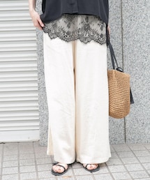 ITEMS URBANRESEARCH | 『Sサイズあり/洗濯可』リネンレーヨンワイドパンツ(その他パンツ)