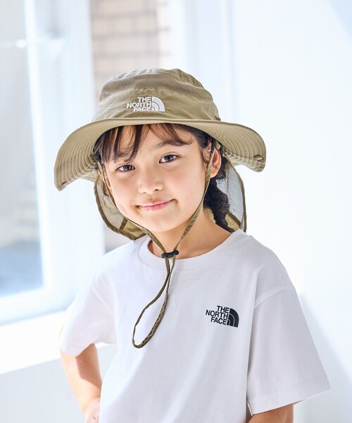 ROPE' PICNIC(ロペピクニック)の「【KIDS/キッズ】【THE NORTH FACE】Kids sunshield hat(ハット・キッズ・ベージュ/ピンク・F)」の2枚目の写真
