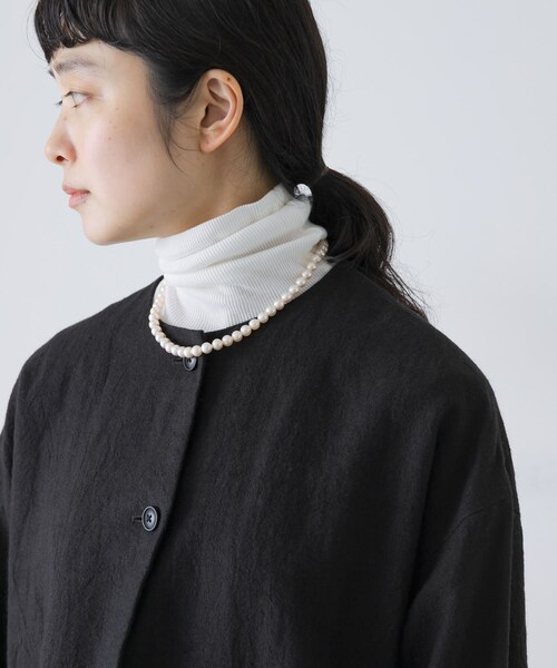 かぐれ（カグレ）の「リネンラミーノーカラージャケット（ノーカラージャケット・レディース・BLACK・Free）」の12枚目の写真