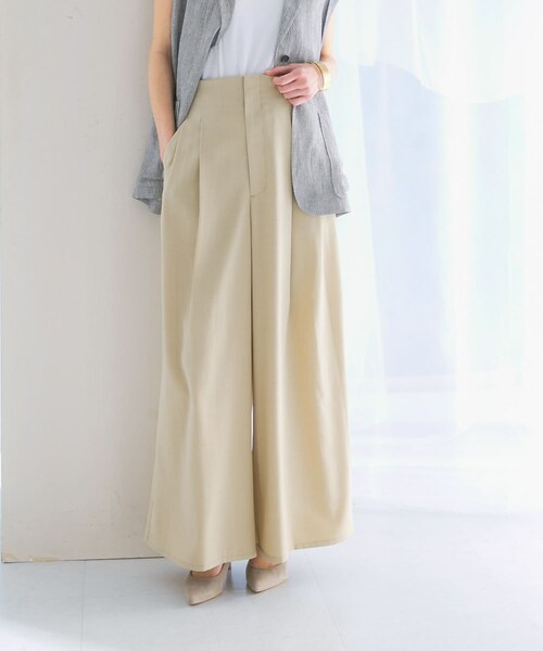 URBAN RESEARCH ROSSO（アーバンリサーチロッソ）の「ハイウエストワイドパンツ（その他パンツ・レディース・lightbeige/blue・36/38）」の6枚目の写真