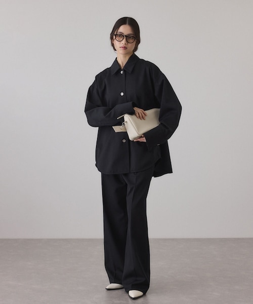 ADAM ET ROPE'（アダムエロペ）の「NIKKE TW DENIM SHIRT JACKET（ブルゾン・レディース・ブラック/ネイビー・F）」の6枚目の写真