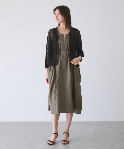 Jayro（ジャイロ）の「メッシュアミニットカーディガン（カーディガン/ボレロ・レディース・ブラック/ライトグレー/ホワイト系・F）」の14枚目の写真