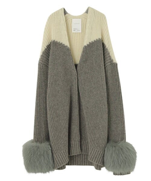 ELENDEEK（エレンディーク）の「WRIST FUR KNITGOWN（カーディガン  