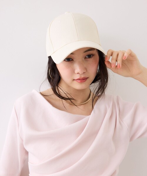 VIS(ビス)の「【定番人気】バックリボンツイルキャップ(キャップ・レディース・ブラック/キナリ/ベージュ系・F)」の13枚目の写真