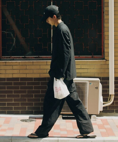 URBAN RESEARCH(アーバンリサーチ)の「『別注』NEAT×URBS DOT'S SEERSUCKER WIDE(その他パンツ・メンズ・BLACK/BROWN・44/46/48/50)」の7枚目の写真