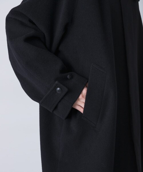 かぐれ（カグレ）の「ウールバルカラーコート（ステンカラーコート・レディース・NAVY/BLACK・Free）」の12枚目の写真