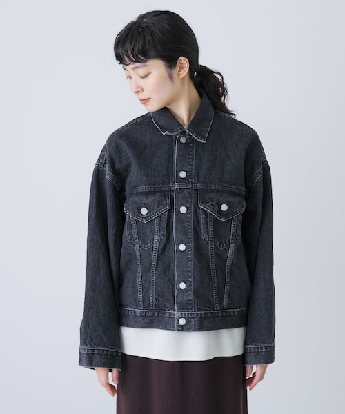 かぐれ（カグレ）の「HARi　WIDE SLEEVE DENIM JACKET（デニムジャケット・レディース・BLACK・2）」の10枚目の写真