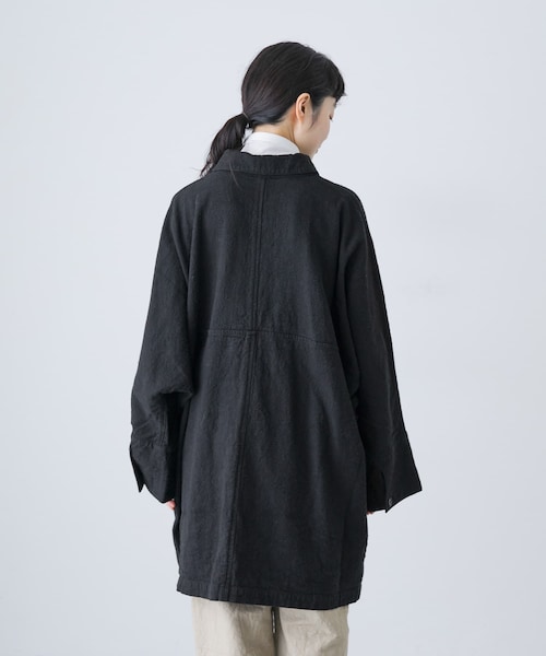 かぐれ（カグレ）の「MITTAN 亜麻苧麻絹コート（テーラードジャケット