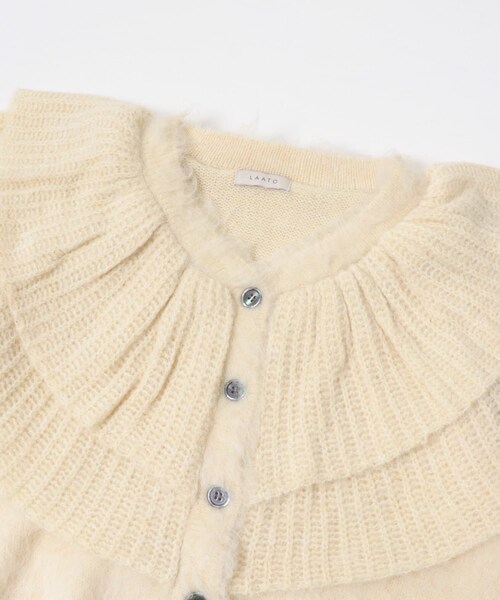 LAATO（ラート）の「frill frill knit cardigan（ニット/セーター・レディース・ラテ/シャドウ/モス/ハニー・FREE/Free）」の10枚目の写真