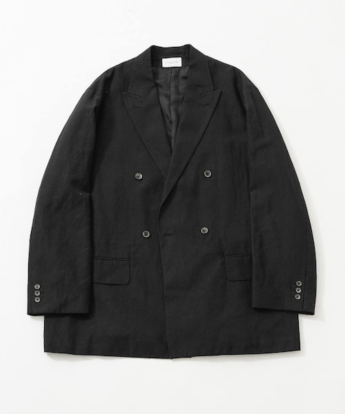 URBAN RESEARCH(アーバンリサーチ)の「new basic WOOL LINEN DOUBLE JACKET(テーラードジャケット・メンズ・BLACK・M/L/XL)」の1枚目の写真
