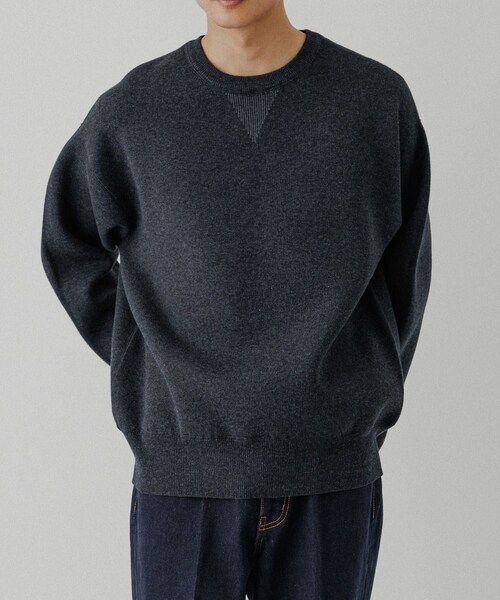 ADAM ET ROPE'（アダムエロペ）の「杢スウェット ニット プルオーバー（ニット/セーター・メンズ・チャコール/グレー系/ベージュ系・L/M/S）」の16枚目の写真