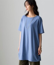 nissen | 吸水速乾コクーンゆるシルエットカットソーチュニック（選べる3袖丈）(チュニック)