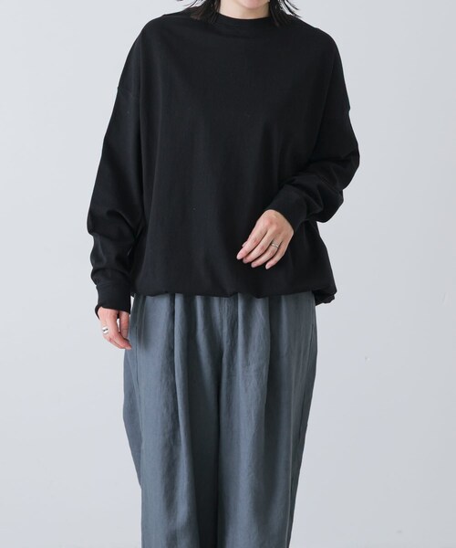 かぐれ（カグレ）の「コットンドロストヘムカットソー（Tシャツ/カットソー・レディース・BLACK/GRAY/OATMEAL・Free）」の10枚目の写真
