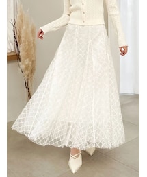 dazzlin | 【20周年記念復刻！】スパンコールチュールチェックスカート(スカート)