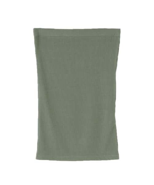 KBF（ケイビーエフ）の「リブベアトップ（チューブトップ・レディース・カーキグレー/オフホワイト/チャコール/ネイビー/ブラック/杢グレー・one）」の7枚目の写真