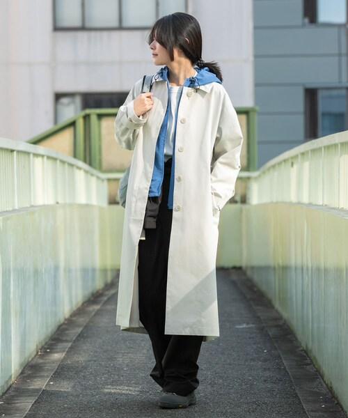 EKAL（エカル）の「T/Cツイルステンカラーコート（ステンカラーコート・レディース・アイボリー/カーキ/ベージュ・One）」の12枚目の写真