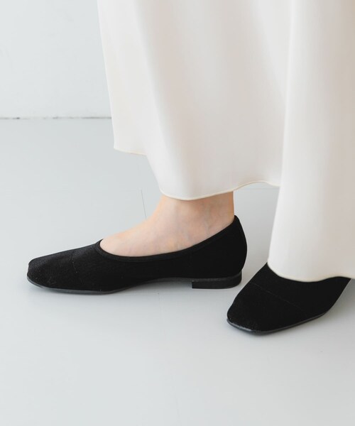 RODE SKO（ロデスコ）の「『MADE IN JAPAN』スクエアベロアメッシュフラット（バレエシューズ・レディース・BLACK/BEIGE/GRAY・36/37/38）」の10枚目の写真