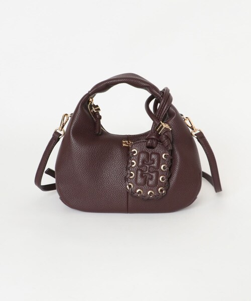 URBAN RESEARCH（アーバンリサーチ）の「GANNI　HOBO MINI GRAINED（ショルダーバッグ・レディース・C COFFEE・-）」の3枚目の写真