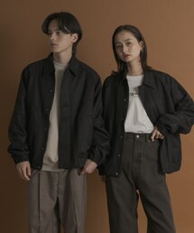 『ユニセックス』ツイルスエードタッチZIPブルゾン