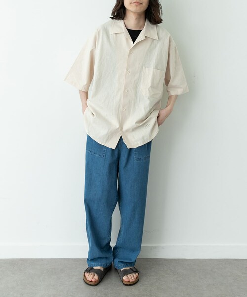 URBAN RESEARCH Sonny Label（アーバンリサーチサニーレーベル）の「ARMY TWILL　COTTON LINEN HS SHIRTS（シャツ/ブラウス・メンズ・ECRU/CHARCOAL/GREEN/PINK・S/M）」の9枚目の写真