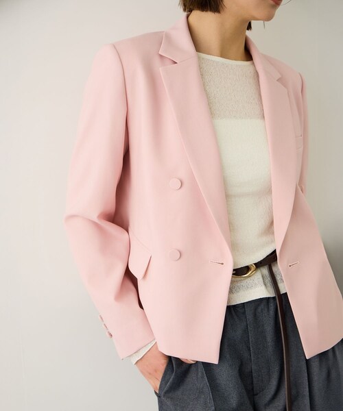 ROPE'（ロペ）の「ノンミュールジングウール テーラードジャケット/セットアップ対応（テーラードジャケット・レディース・ピンク/ライトグレー/ネイビー・36/38）」の17枚目の写真