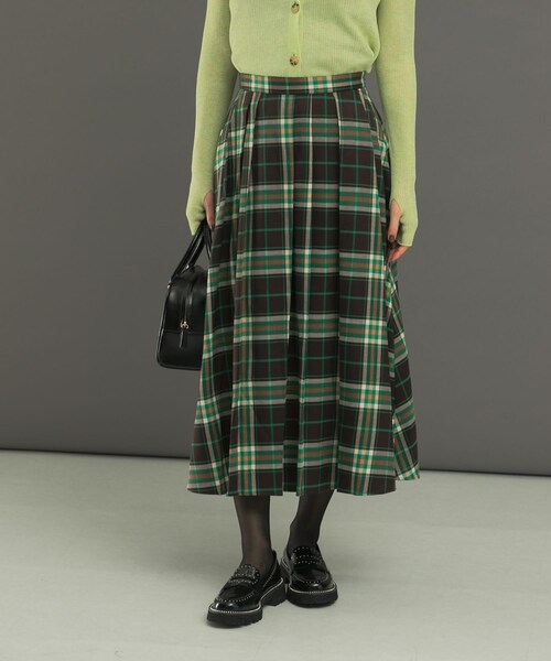 URBAN RESEARCH ROSSO（アーバンリサーチロッソ）の「ランダムプリーツスカート（スカート・レディース・greencheck/browncheck/gray・36/38）」の20枚目の写真