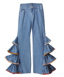 PAMEO POSE | FLOWER SAMBA PANTS(デニムパンツ)
