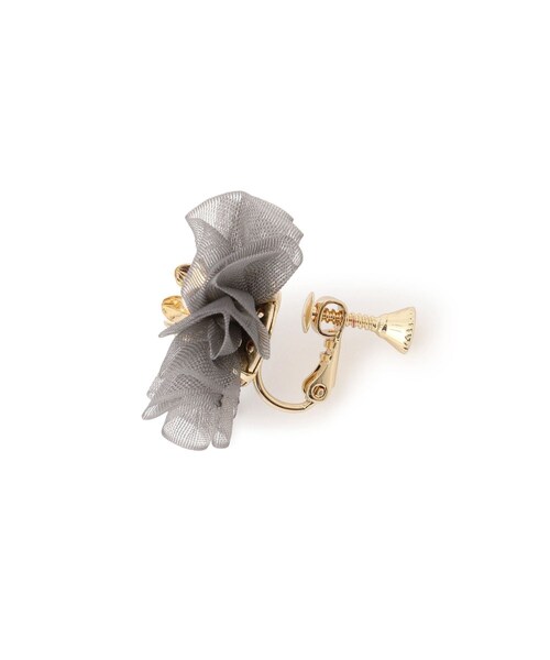 ROPE' PICNIC（ロペピクニック）の「チュールイヤリング（イヤリング・レディース・チャコール/キナリ・F）」の8枚目の写真