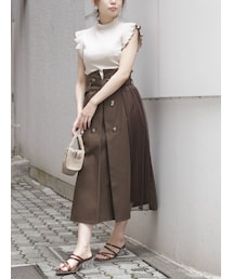 dazzlin | トレンチサイドチュールロングカート(スカート)