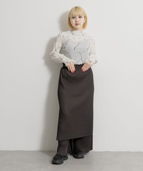 THE GOODLAND MARKET（ザグッドランドマーケット）の「Jens　UNDER PULLOVER 2（Tシャツ/カットソー・レディース・PRINT MONO/MULTI・1）」の6枚目の写真