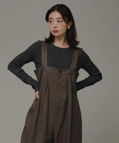 URBAN RESEARCH Sonny Label（アーバンリサーチサニーレーベル）の「ハイウエストタックサロペット（サロペット/オーバーオール・レディース・ブラウン/ブラック・FREE）」の16枚目の写真