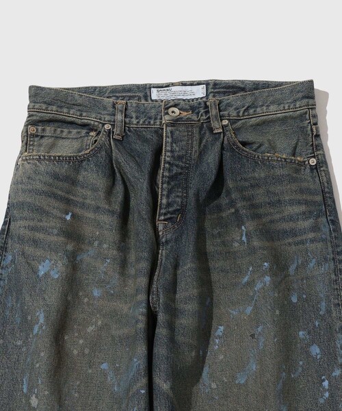 ADAM ET ROPE'(アダムエロペ)の「【DAIRIKU/ダイリク】Paint Wide Denim Pants(デニムパンツ・メンズ・ブルー系・L/M/S)」の5枚目の写真