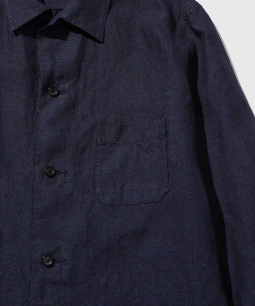 ADAM ET ROPE'(アダムエロペ)の「LINEN COVERALL(カバーオール・メンズ・ベージュ/ネイビー・L/M/S)」の9枚目の写真