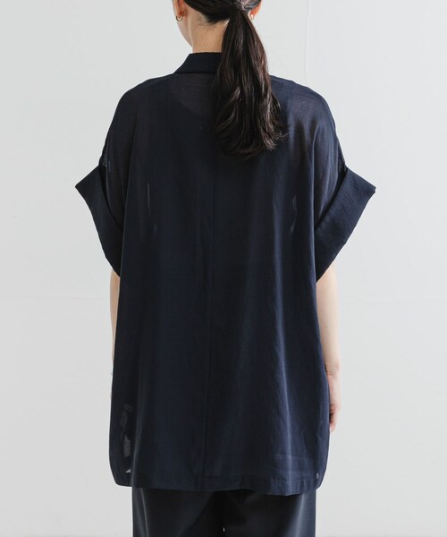 URBAN RESEARCH（アーバンリサーチ）の「シアーハーフスリーブジャケット（テーラードジャケット・レディース・BEIGE/NAVY/BLACK・FREE）」の20枚目の写真