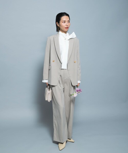 URBAN RESEARCH ROSSO（アーバンリサーチロッソ）の「防シワシャンブレーツイルタックパンツ（その他パンツ・レディース・L.GREIGE/BLACK・36/38）」の20枚目の写真