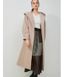 MERCURYDUO | フーデッドロングコート(チェスターコート)