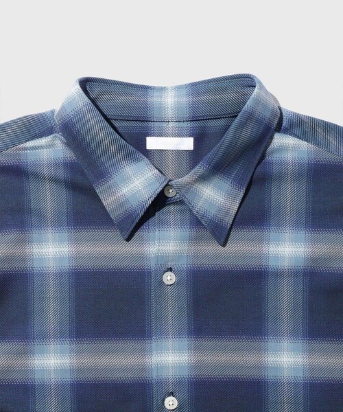 ADAM ET ROPE'（アダムエロペ）の「《別注》【KANEMASA PHIL. / カネマサ フィル】28G Ombre Check Modest Shirt（シャツ/ブラウス・メンズ・ブラック/ブルー系/イエロー・L/M）」の15枚目の写真