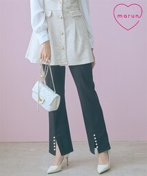 marun | ＜大きいサイズ＞裾スリットストレートパンツ marun(スラックス)