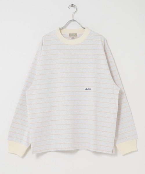 URBAN RESEARCH DOORS（アーバンリサーチドアーズ）の「L.L.Bean JAPAN EDITION　UNION LONG SLEEVE STRIPE T-SHIRTS（Tシャツ/カットソー・メンズ・OFF/GRN/BIRCH/YLW/T GREY/RED/NAVY/TEAL・M/L/XL）」の2枚目の写真